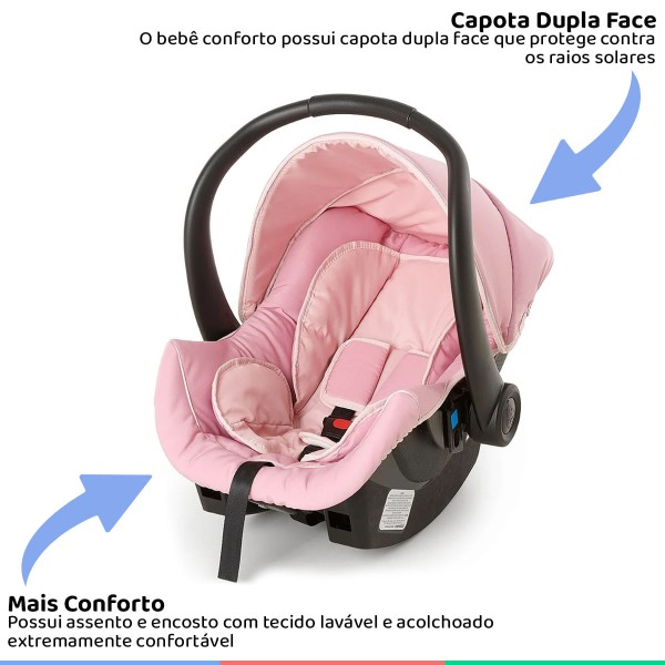 Encontraproduto.com.br - Carrinho Para Bebê Passeio 2 em 1 Reclinavel Maranello II Galzerano + Bebê Conforto Cocoon Até 13kg