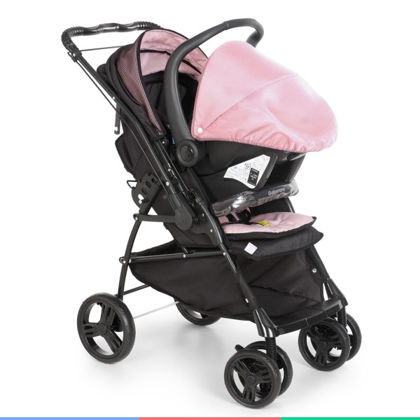 Encontraproduto.com.br - Carrinho Para Bebê Passeio 2 em 1 Reclinavel Maranello II Galzerano + Bebê Conforto Cocoon Até 13kg