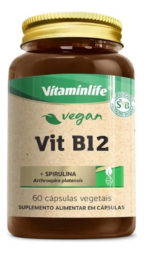 Vitamina B12 + Spirulina Vegana 60 Cápsulas - Vitaminlife