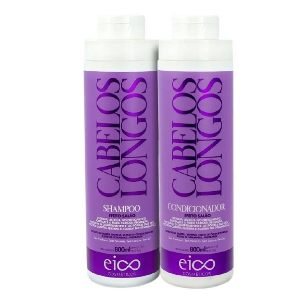 Encontraproduto.com.br - Kit Shampoo + Condicionador Cabelos Longos Eico - 800ml