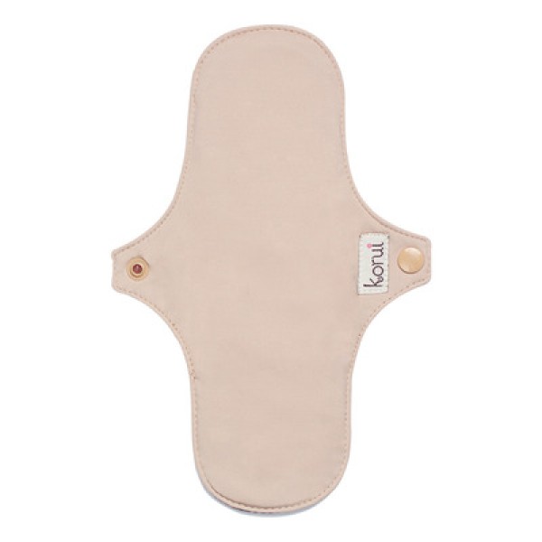 Encontraproduto.com.br - Absorvente Reutilizável Korui Cobertura Natural Fluxo Normal Com Abas Cor Bege