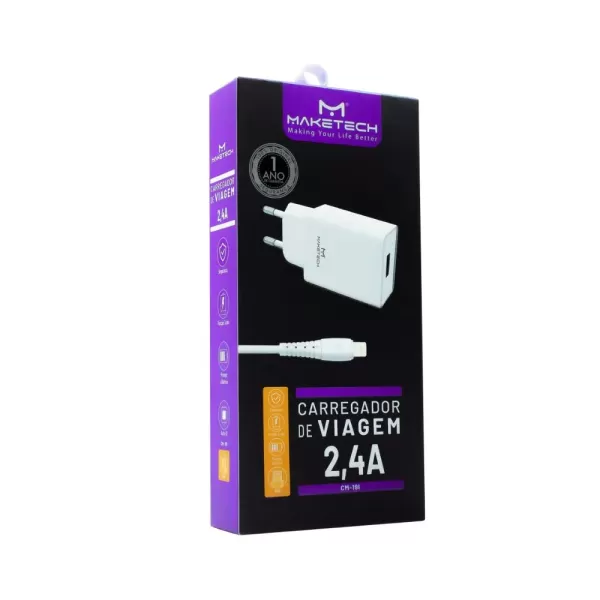 Encontraproduto.com.br - Carregador de Viagem Maketech IOS 2,4A CM 191