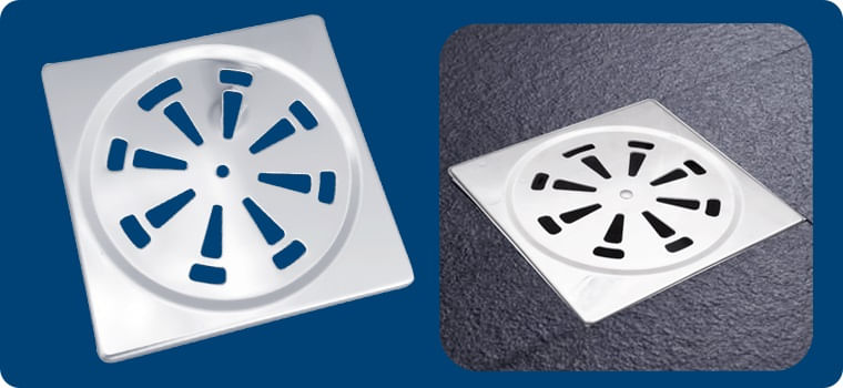 Encontraproduto.com.br - Grelha Flux Inox 15x15cm Com Sistema Abre/fecha