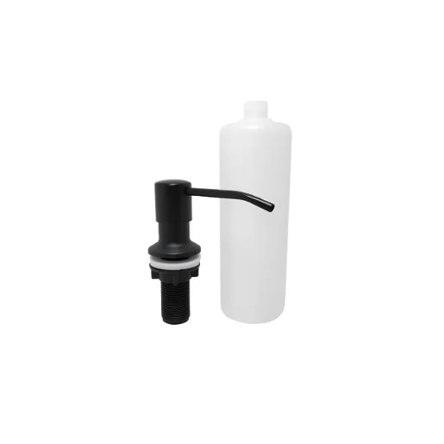 Encontraproduto.com.br - Dispenser Para Detergente Flvx Hidro Embutir Inox 350ml Preto