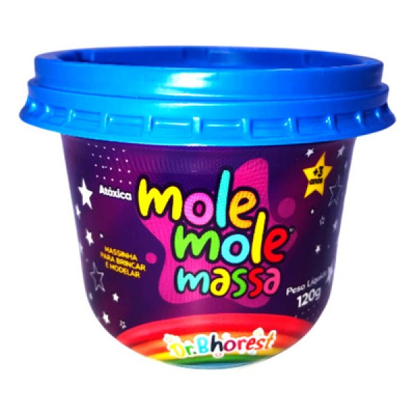 Encontraproduto.com.br - Massa de Modelar Mole Mole Dr  Bhorest 120g Azul