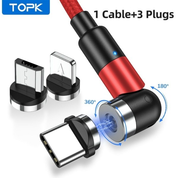 Encontraproduto.com.br - Cabo Pra Carregar Micro USB Tipo C TOPK AM59