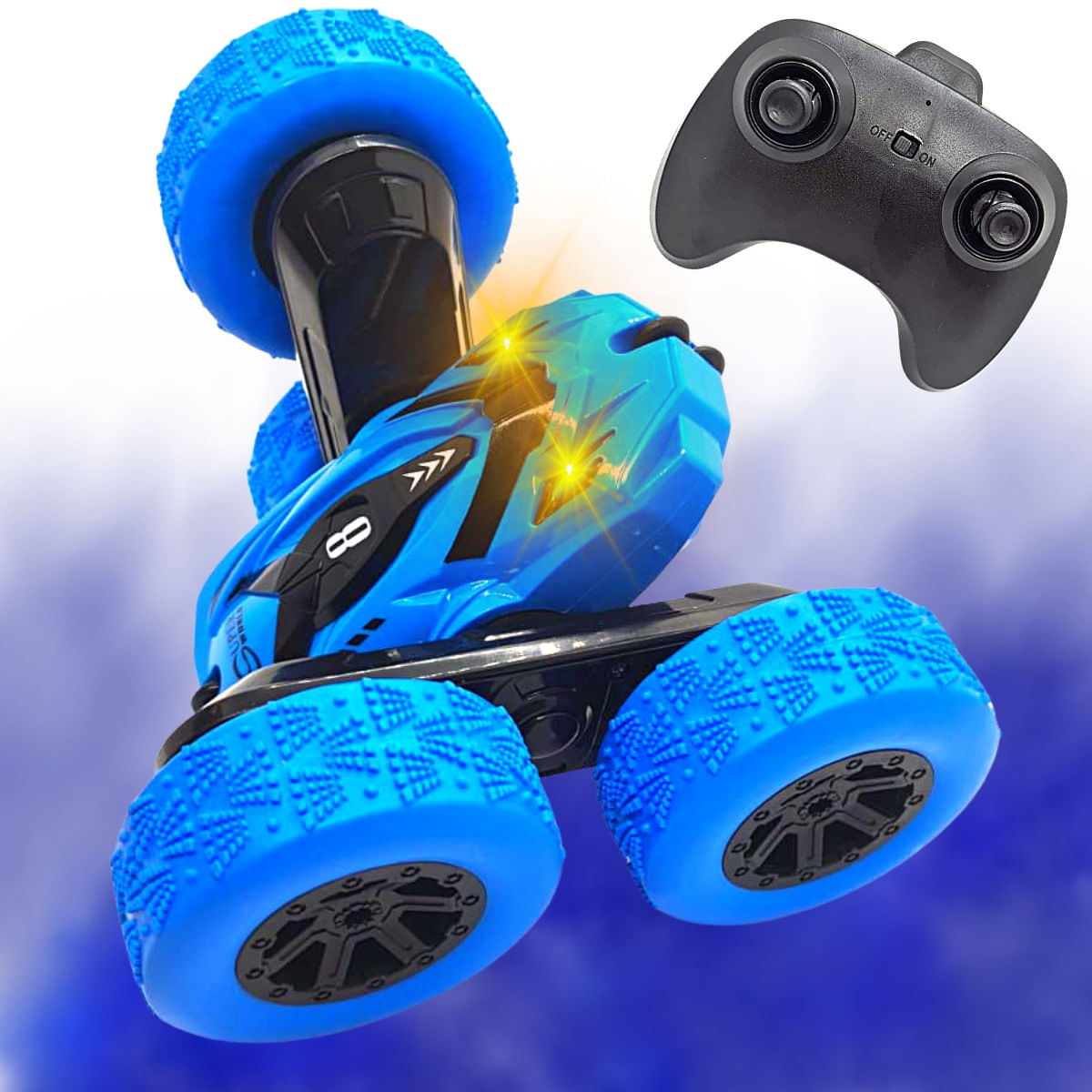 Encontraproduto.com.br - CARRINHO DE CONTROLE REMOTO QUICK RUN CAR 4X4 MEGA COMPRAS AZUL