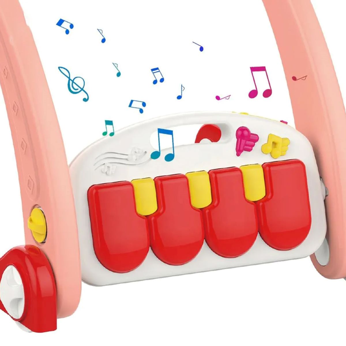 Encontraproduto.com.br - Tapete Piano de Atividade e Andador Dobrável 2 em 1 Infantil Bebê Mega Compras