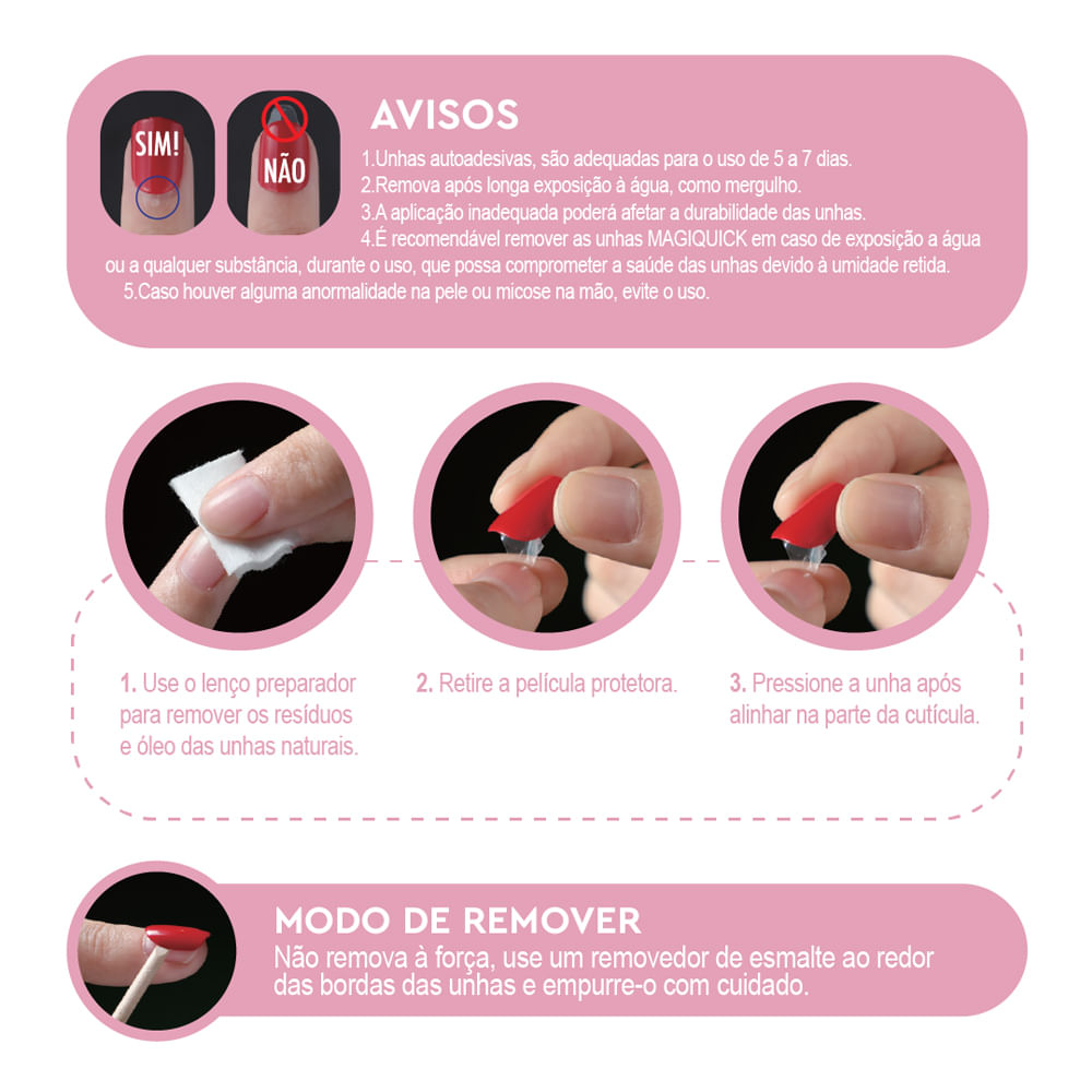 Encontraproduto.com.br - Unhas Postiças Instabeauty Autoadesivas Eclipse Black C