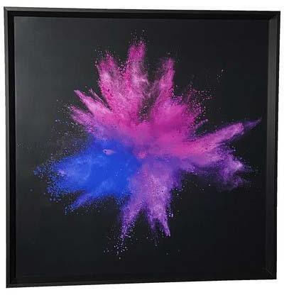 Quadro Decorativo Arte Própria Explosão De Cores Ii 79x79cm