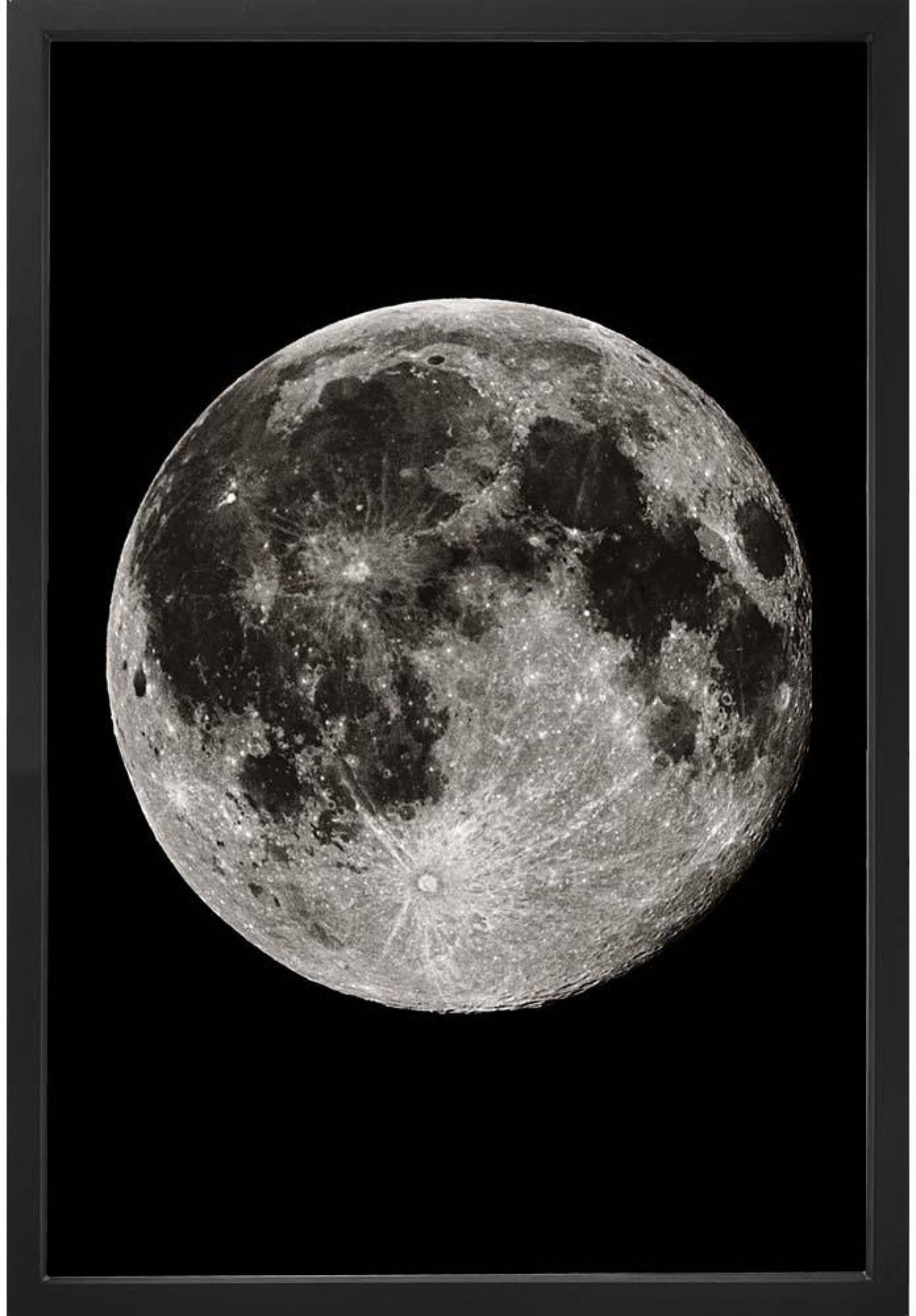 Quadro Decorativo Arte Própria Kit 3 Peças Luas 40x60cm