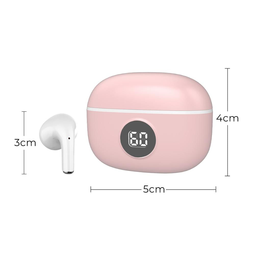 Fone de Ouvido Bluetooth TWS WB Rosa