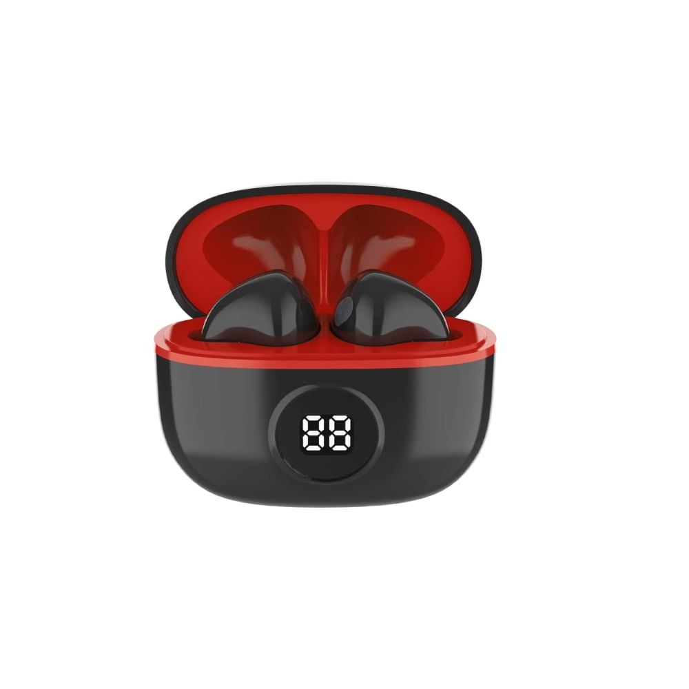 Encontraproduto.com.br - Fone de ouvido Bluetooth TWS WB Vermelho
