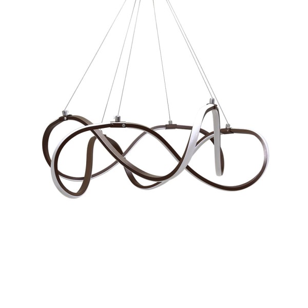 Encontraproduto.com.br - Lustre Pendente Nordecor Tep 2083 Marrom Led Bivolt