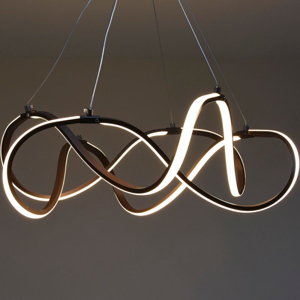 Encontraproduto.com.br - Lustre Pendente Nordecor Tep 2083 Marrom Led Bivolt