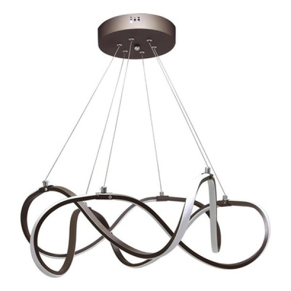 Encontraproduto.com.br - Lustre Pendente Nordecor Tep 2083 Marrom Led Bivolt