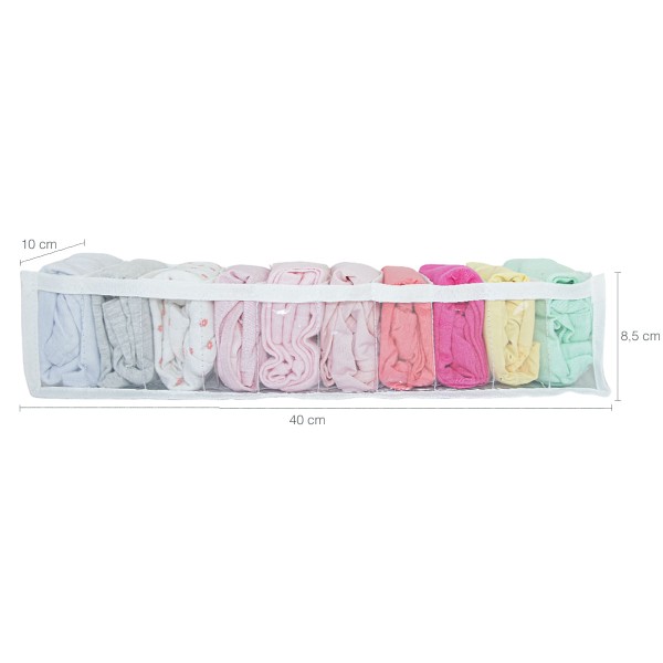 Encontraproduto.com.br - 6 Colmeias Organizadoras De Camisetas Gavetas Com 10 Nichos