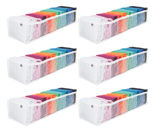 Encontraproduto.com.br - 6 Colmeias Organizadoras De Camisetas Gavetas Com 10 Nichos