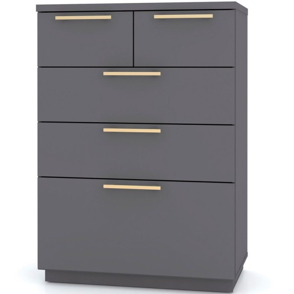 Encontraproduto.com.br - Cômoda para Quarto 5 Gavetas 90cm Dubai Alasca - VLR MÓVEIS