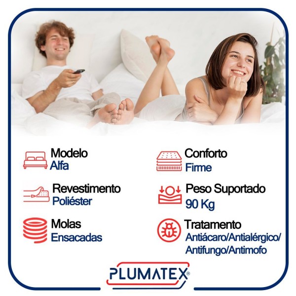 Encontraproduto.com.br - Cama Box Casal Suede + Colchão Molas Ensacadas Alfa Plumatex Bege 138cm