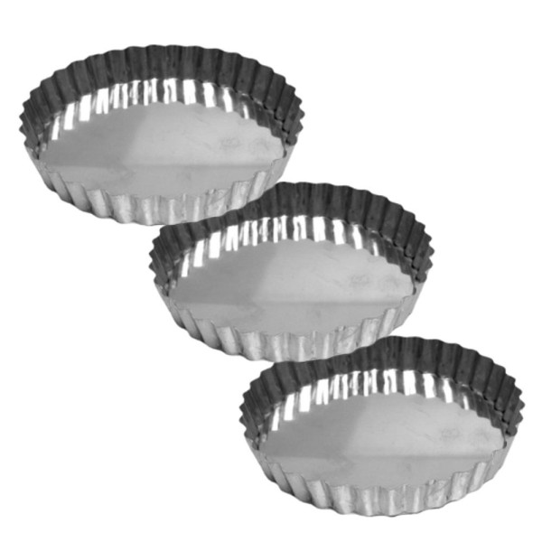 Encontraproduto.com.br - Kit Forma Torta Crespa / Maçã 3 Peças N°2 - Alumínio