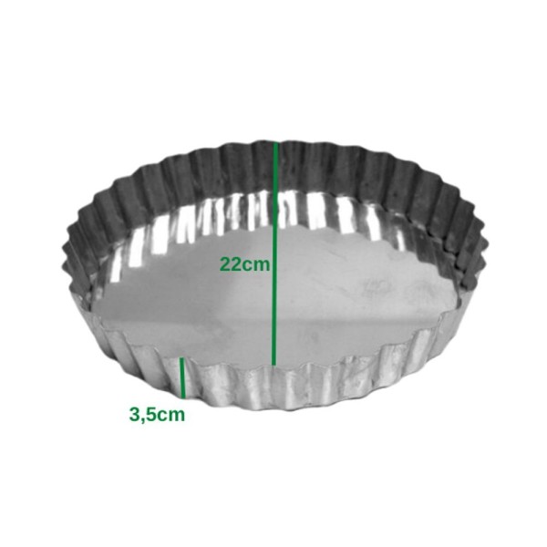 Encontraproduto.com.br - Kit Forma Torta Crespa / Maçã 3 Peças N°2 - Alumínio