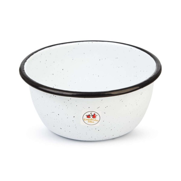 Tigela Granitada n°14 Branca Esmaltados Silva