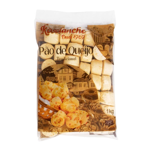Encontraproduto.com.br - Pão de Queijo Tradicional Congelado Roselanche 1Kg