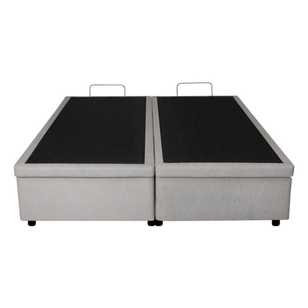 Encontraproduto.com.br - Cama Box Baú Queen 158x198x40 Cm Linho Areia Com Pistão A Gás