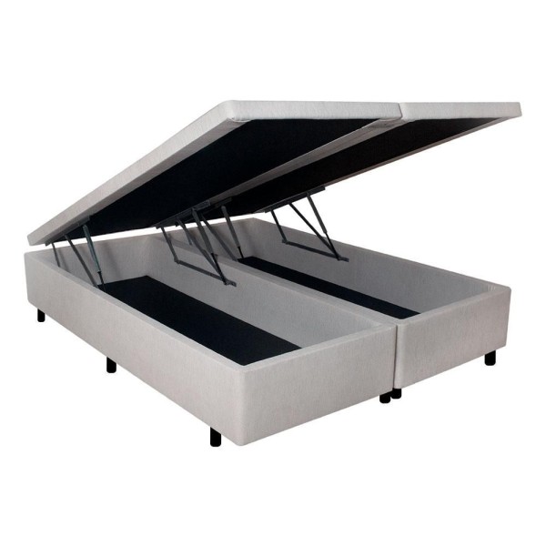 Encontraproduto.com.br - Cama Box Baú Queen 158x198x40 Cm Linho Areia Com Pistão A Gás