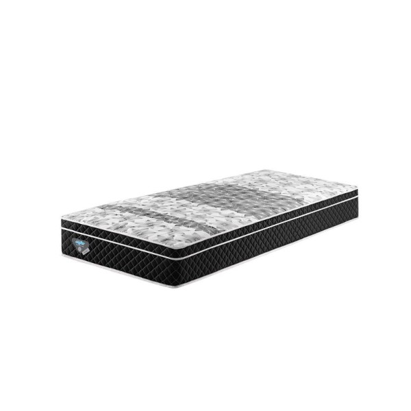 Encontraproduto.com.br - Bicama Box Solteirão 96x203 Suede Marrom Com Dois Colchões Gransleep Molas Verticoil Ecoflex