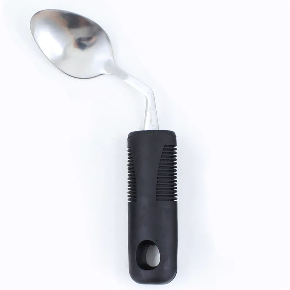Encontraproduto.com.br - Talher Curvado com Cabo Engrossado - Colher de Sopa Longevitech