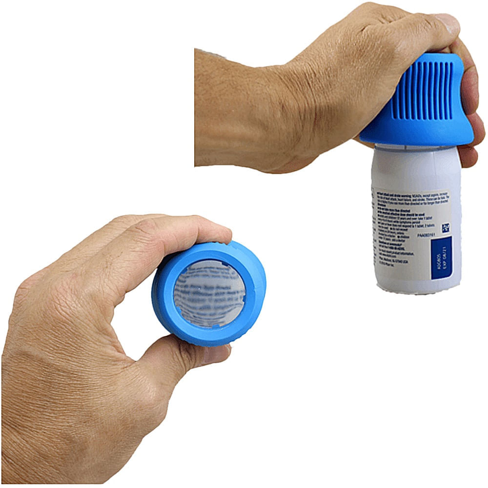 Encontraproduto.com.br - Abridor Para Frasco De Remédio Longevitech - Com Lente De Aumento