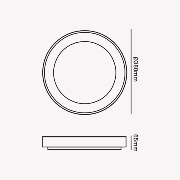 Encontraproduto.com.br - Luminária Plafon Round Led Moderno Redondo 3000k 28w Opus