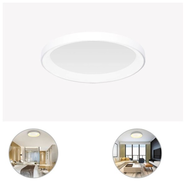 Encontraproduto.com.br - Luminária Plafon Round Led Moderno Redondo 3000k 28w Opus