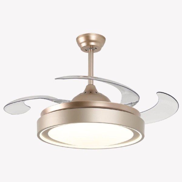 Ventilador Teto Plafon Air Gold Multicor 4 Pás Transparente Controle Remoto Opus