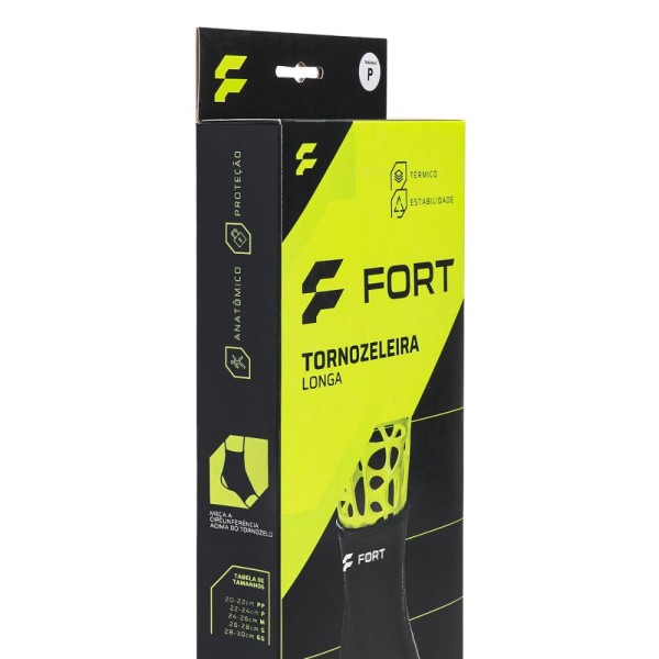 Encontraproduto.com.br - Tornozeleira Fort Neoprene Longa Preta