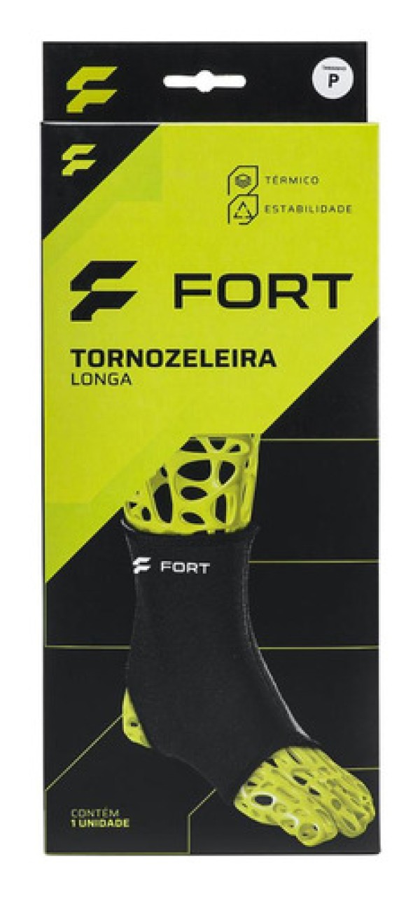 Encontraproduto.com.br - Tornozeleira Fort Neoprene Longa Preta
