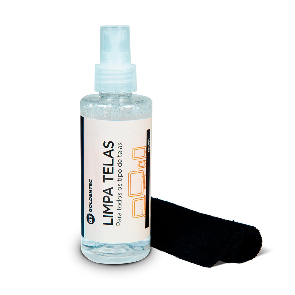 Encontraproduto.com.br - Limpa Telas 150ml com Flanela | Goldentec