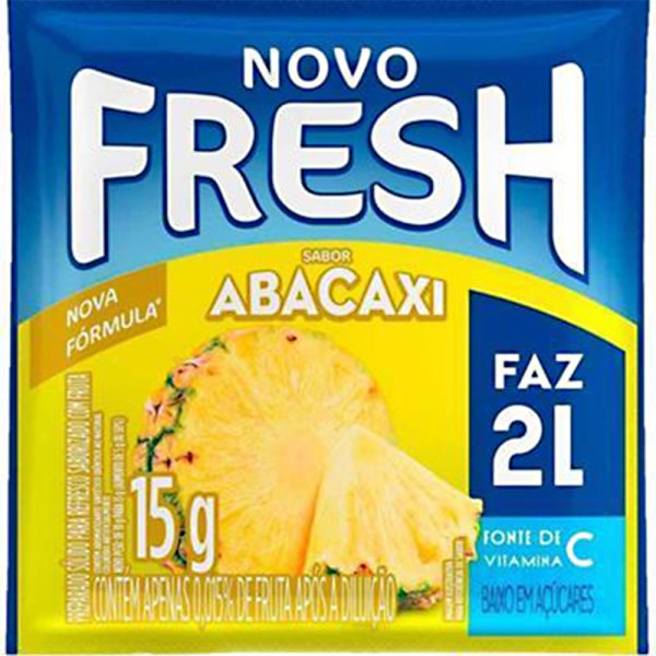 Encontraproduto.com.br - Refresco em Pó Fresh Abacaxi 15g Rende 2L