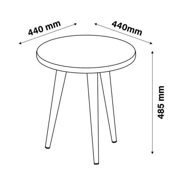 Encontraproduto.com.br - Mesa Centro Mesa Apoio Skinny Off White