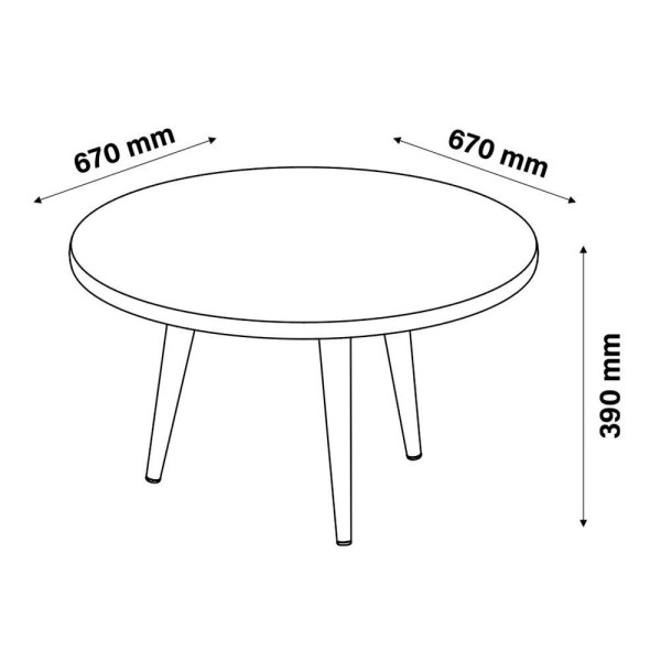 Encontraproduto.com.br - Mesa Centro Mesa Apoio Skinny Off White