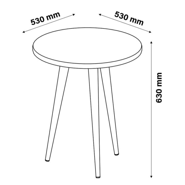 Encontraproduto.com.br - Mesa Centro Mesa Apoio Skinny Off White