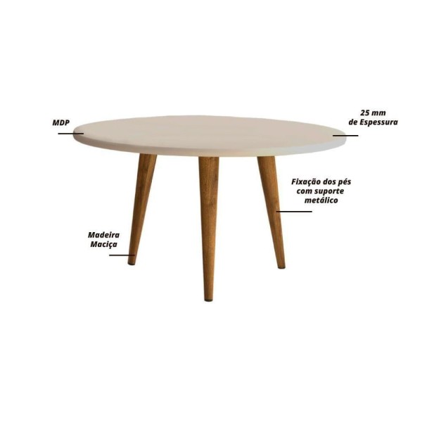 Encontraproduto.com.br - Mesa Centro Mesa Apoio Skinny Off White