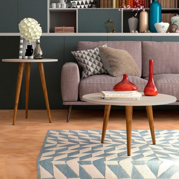 Encontraproduto.com.br - Mesa Centro Mesa Apoio Skinny Off White