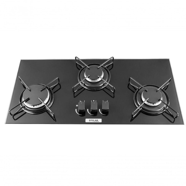 Encontraproduto.com.br - Cooktop A Gás Stelar 3q Soft Preto Bivolt