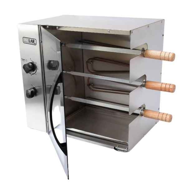 Encontraproduto.com.br - Churrasqueira Elétrica 3 Espetos giratórios Stelar 127 VOLTS