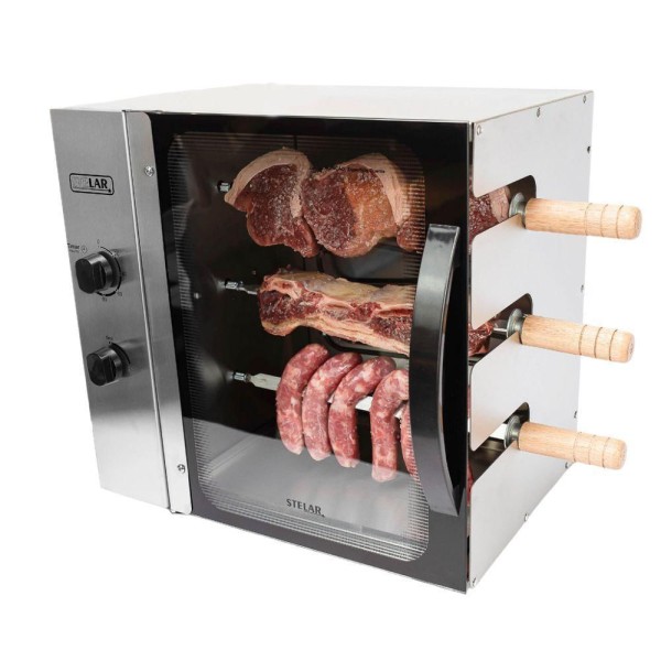 Encontraproduto.com.br - Churrasqueira Elétrica 3 Espetos giratórios Stelar 220 VOLTS