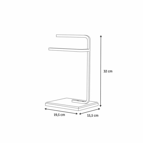 Encontraproduto.com.br - Suporte Porta Toalha De Rosto Duplo Para Bancada De Banheiro Base De Madeira