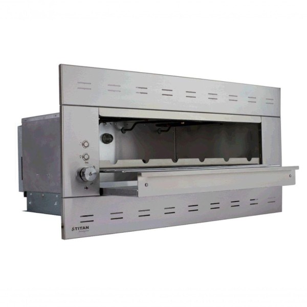 Encontraproduto.com.br - Churrasqueira Elétrica De Embutir 6 Espetos Titan Painel Ventilado Suprema Voltagem:220v
